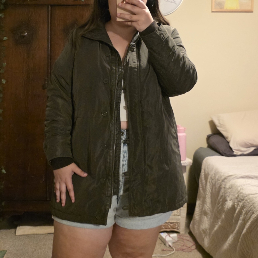 Torrid Size 1X Olive Green Winter Coat